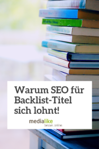 Warum Suchmaschinenoptimierung für Backlist-Titel sich lohnt