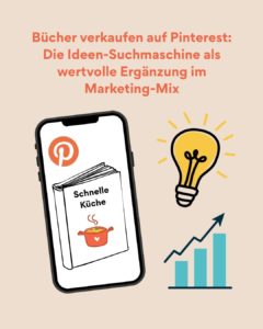 Bücher verkaufen auf Pinterest - Handy Mockup mit Pinterest-Anzeige für ein Kochbuch