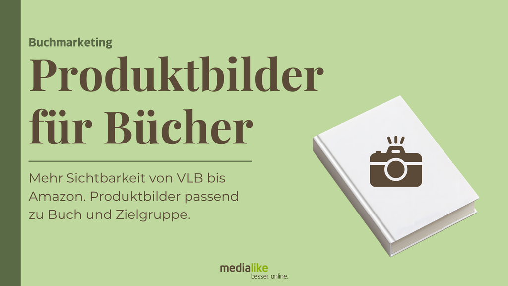 Mehr Sichtbarkeit von VLB bis Amazon. Produktbilder passend zu Buch und Zielgruppe.